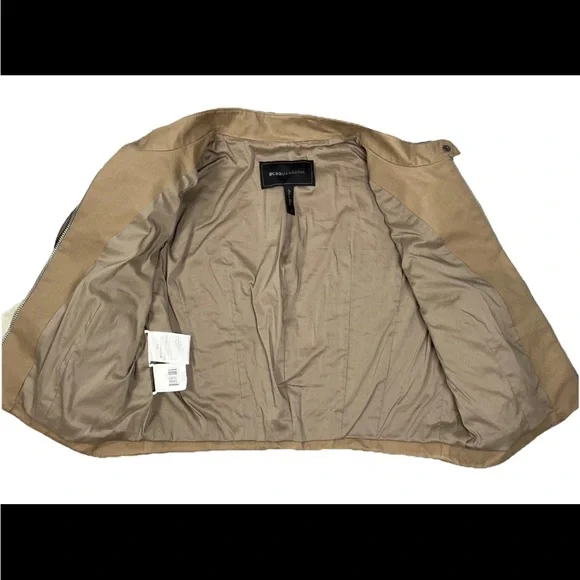 BCBG Maxazria Long Sleeve Sloan Faux Suede Cropped Moto Jacket Gray Tan Medium‎ - Picture 10 of 16